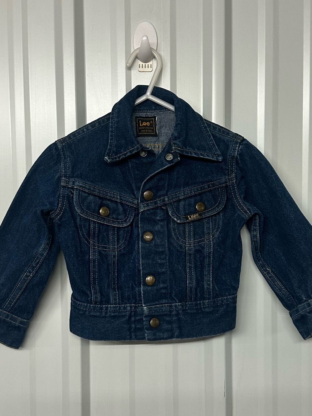 Vintage Kids Lee Snap Front Denim Jacket Western Blue Jean Coat Retro Ranch